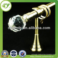 24 inch crystal ball finial flat curtain rods
